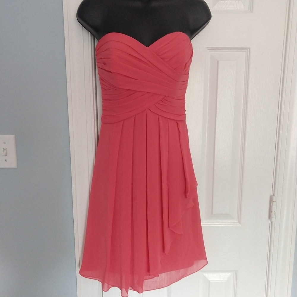 David's Bridal Coral Gown